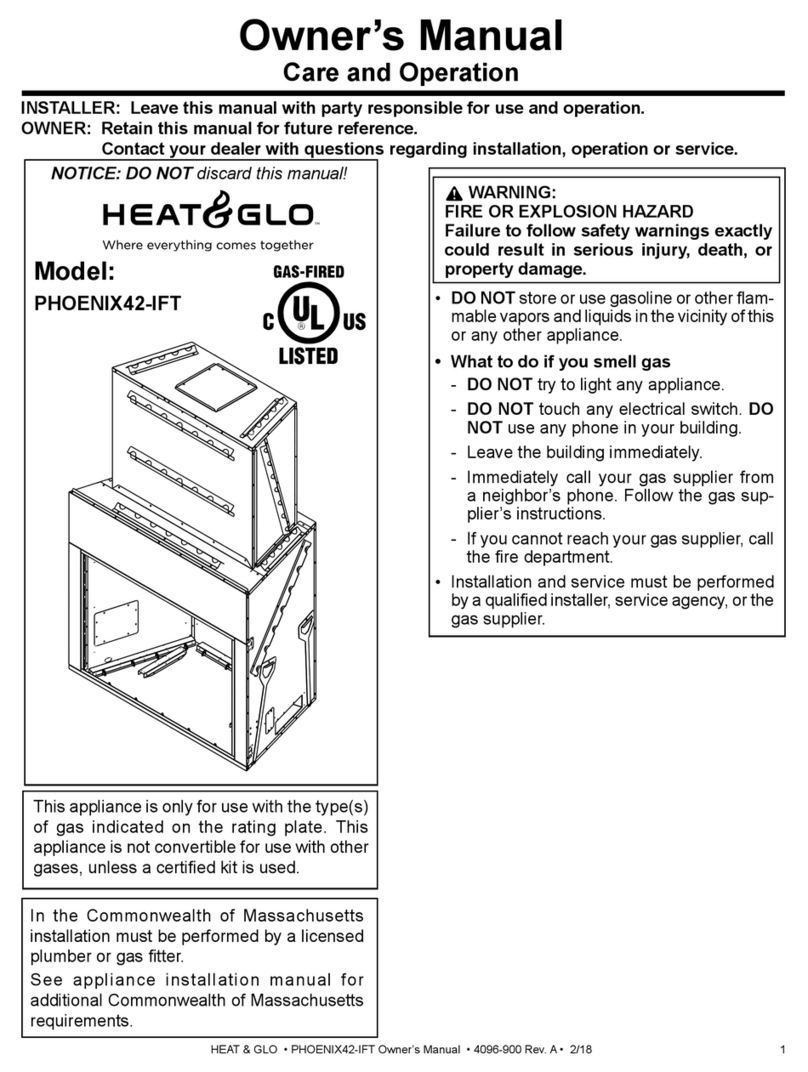 Heat & Glo Phoenix42-IFT User manual Heat & Glo Phoenix42-IFT User manual