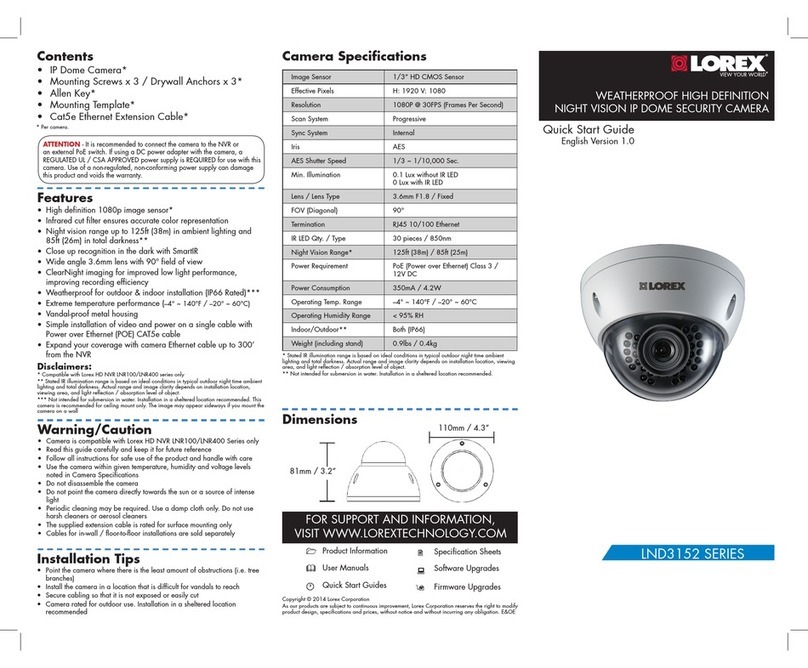 Lorex LND3152 SERIES quick start guide