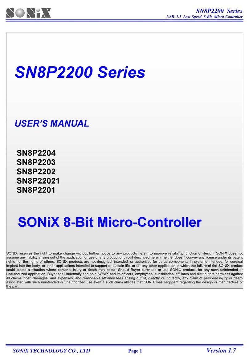 SONIX SN8P2203 User manual