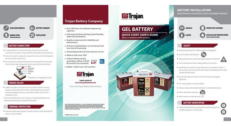 Trojan 6V-GEL Quick start user guide
