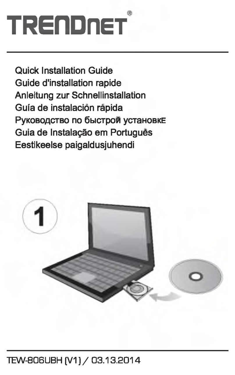 TRENDnet TEW-806UBH Quick installation guide