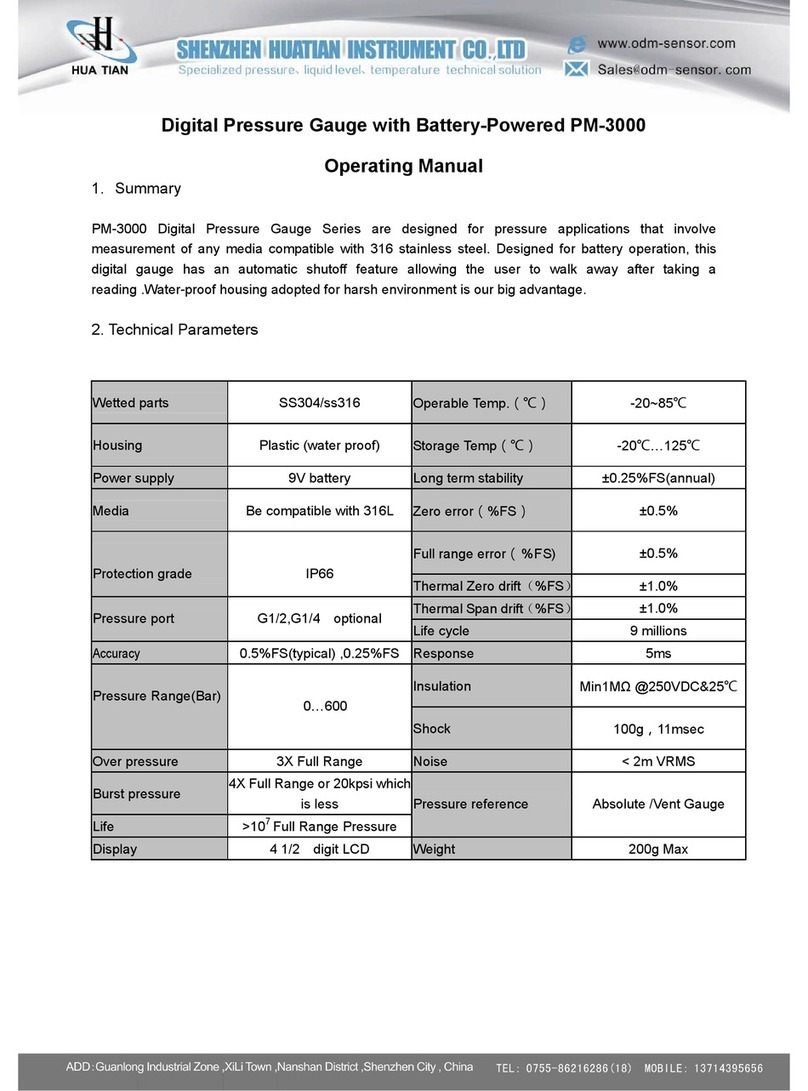 HUA TIAN PM-3000 operating manual