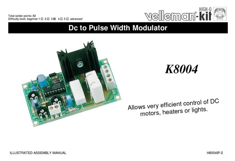Velleman K8004 Assembly manual
