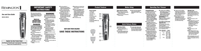 Remington MB4040 User manual