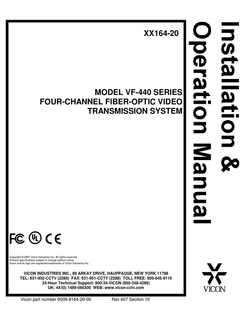 Vicon VF-440R Installation & operation manual