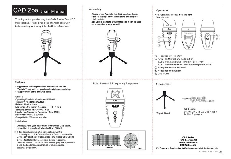 CAD ZOE User manual