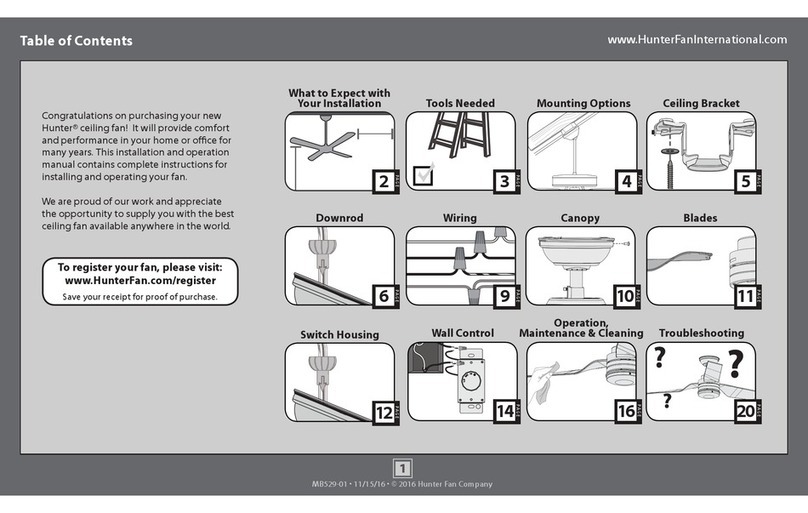 Hunter 50257 User manual
