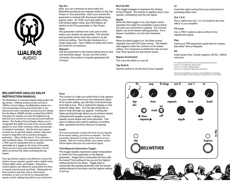 Walrus Audio Bellwether User manual