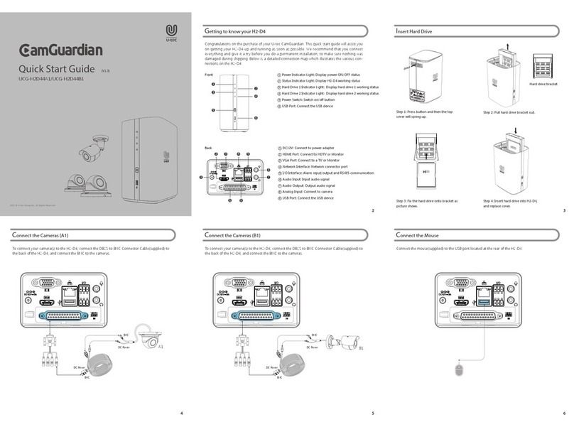 U-Tech CAMGUARDIAN UCG-H2D44B1 quick start guide