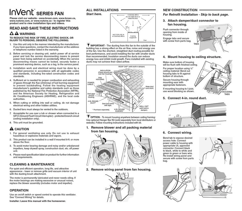 NuTone InVent series User manual