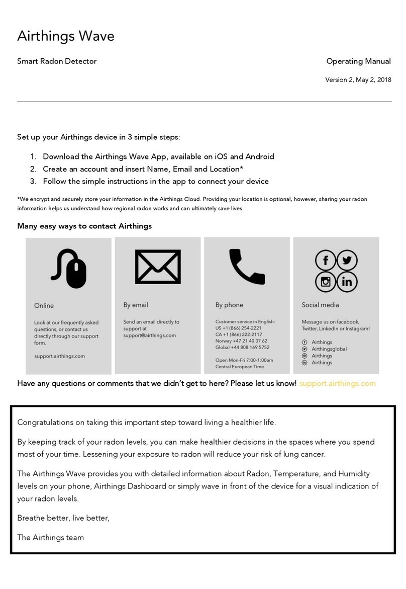 Airthings Wave operating manual
