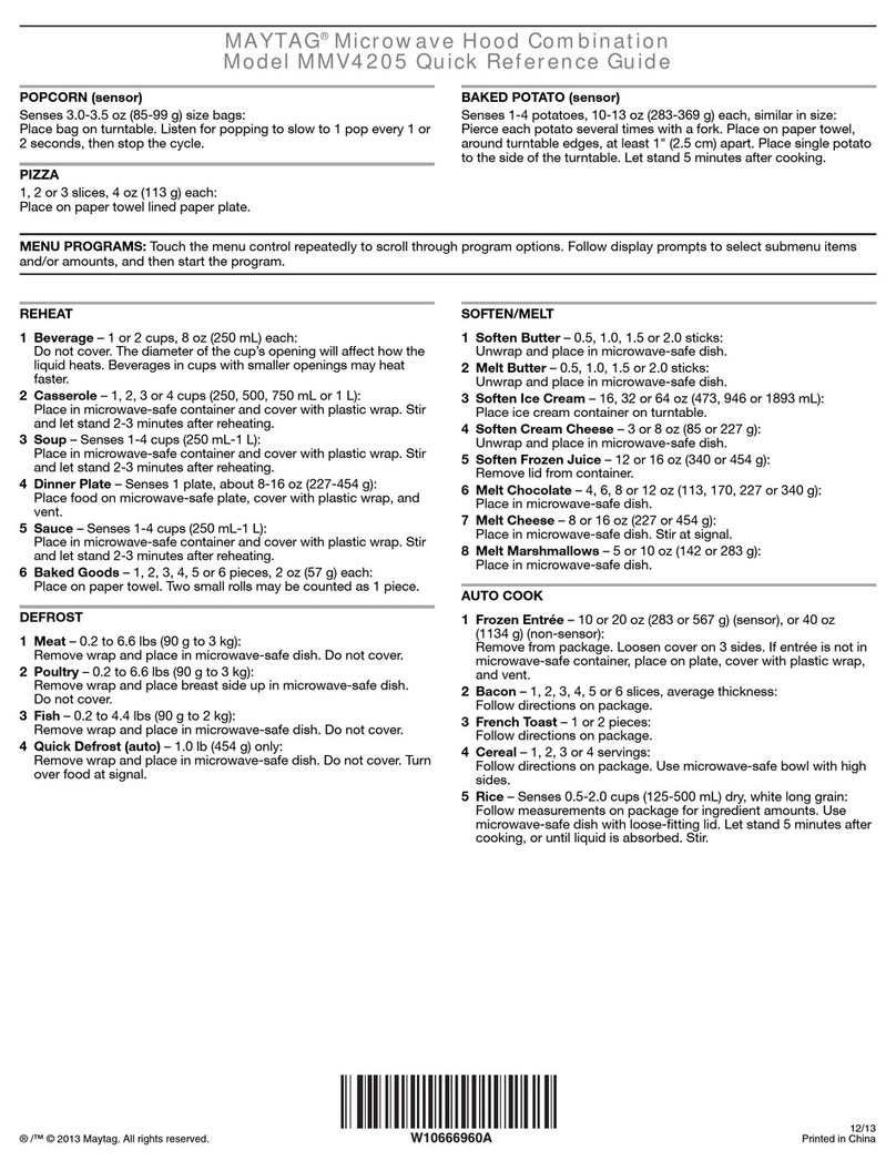 Maytag MMV4205 User manual