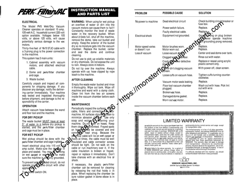 Windsor PV5 Manual