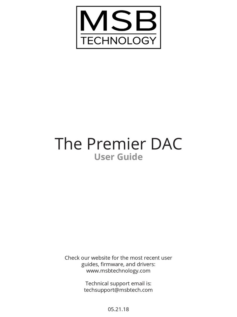 MSB Technology Premier User manual