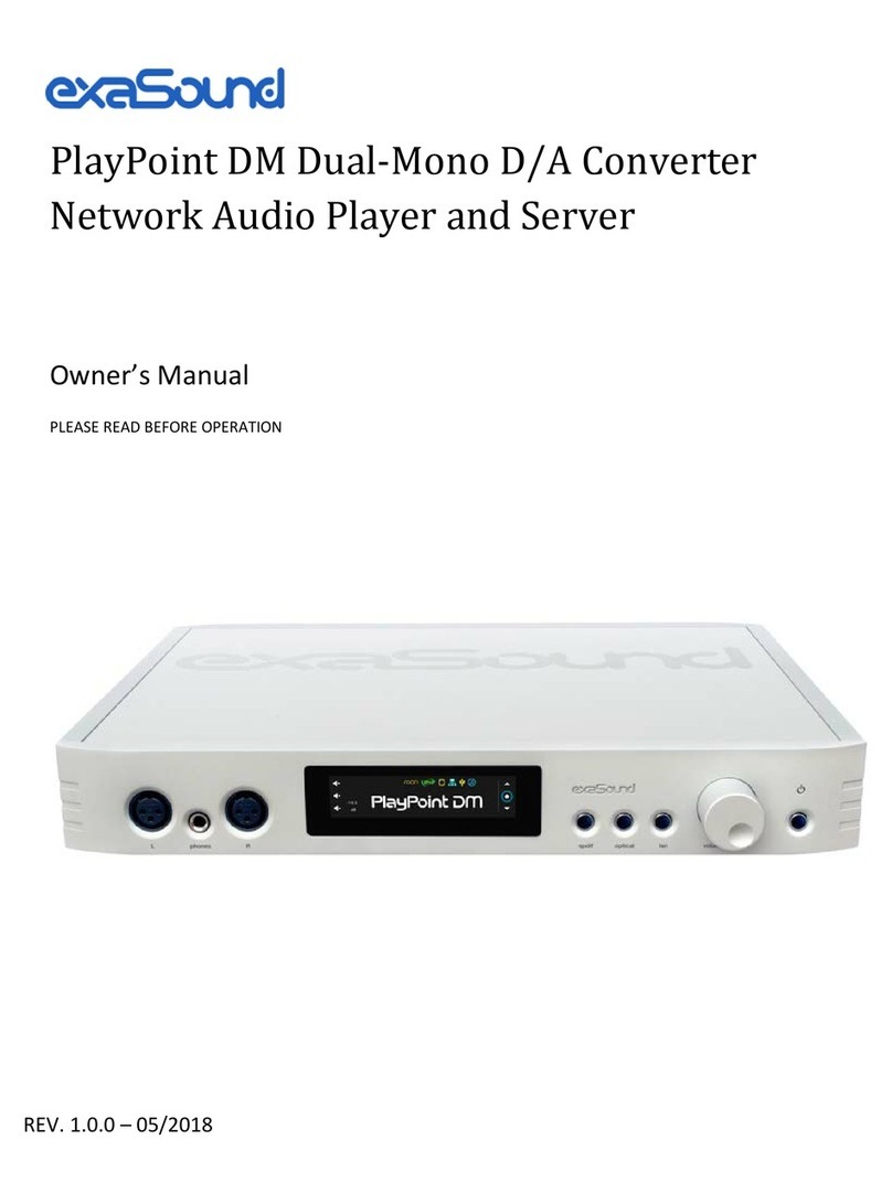 exaSound PlayPoint DM owner's manual