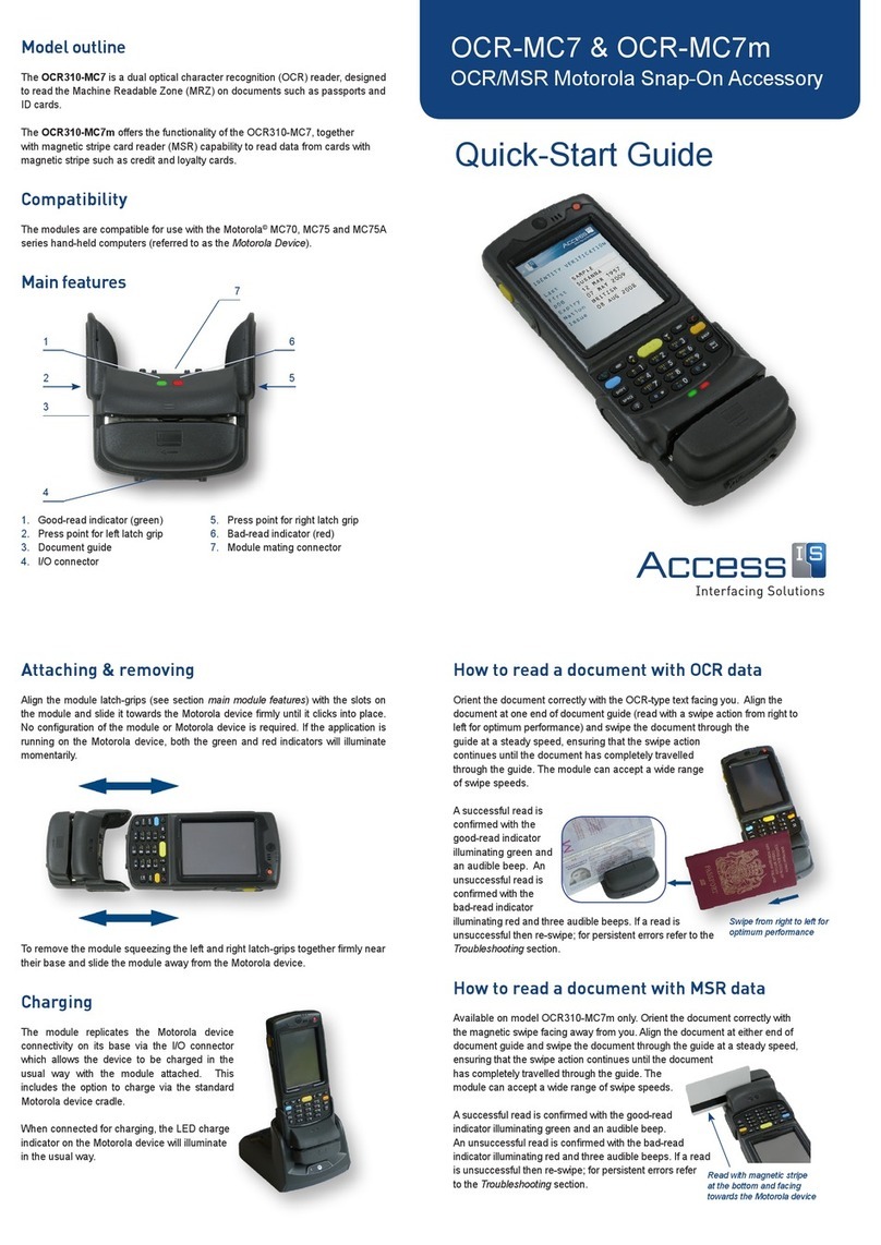 Access Interfacing Solutions OCR-MC7 quick start guide