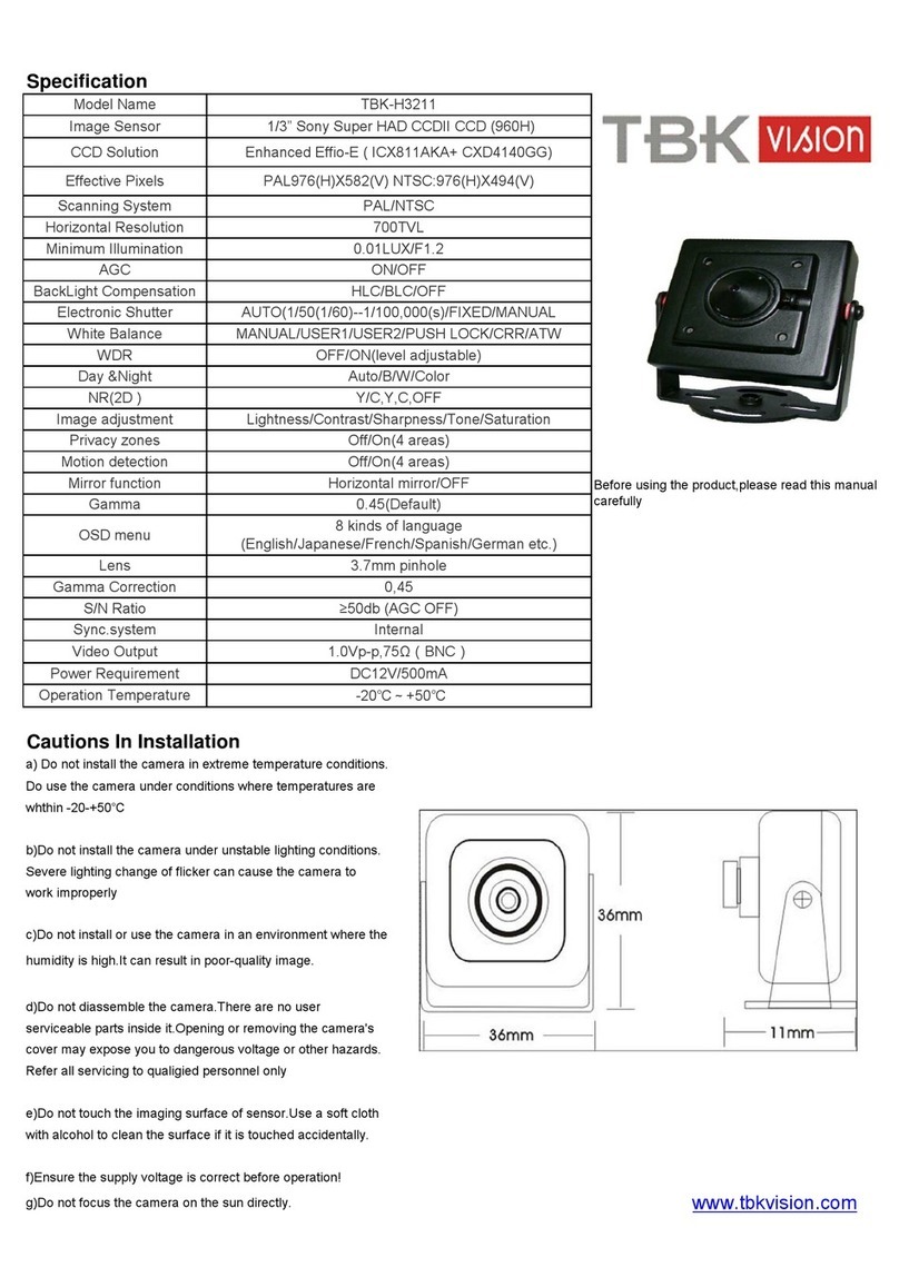 TBK vision TBK-H3211 User manual