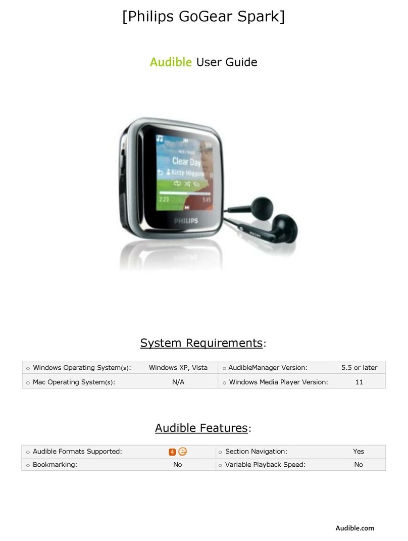 Philips GoGear Spark User manual