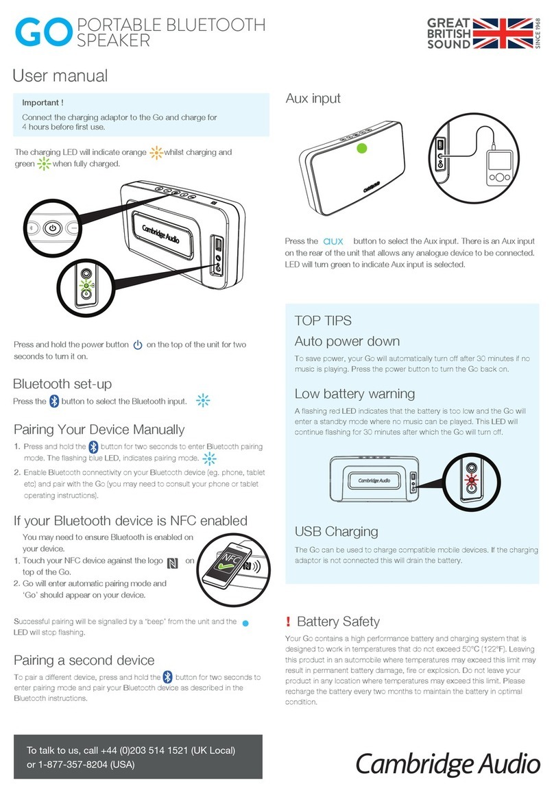 Cambridge Audio GO User manual
