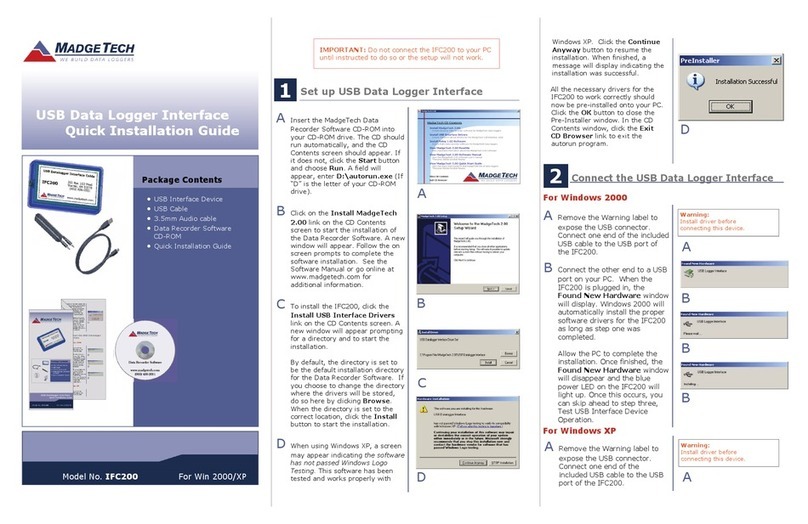 MadgeTech IFC200 User manual