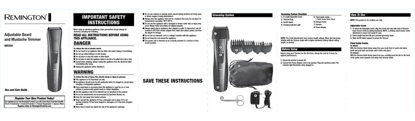 Remington MB2500 User manual