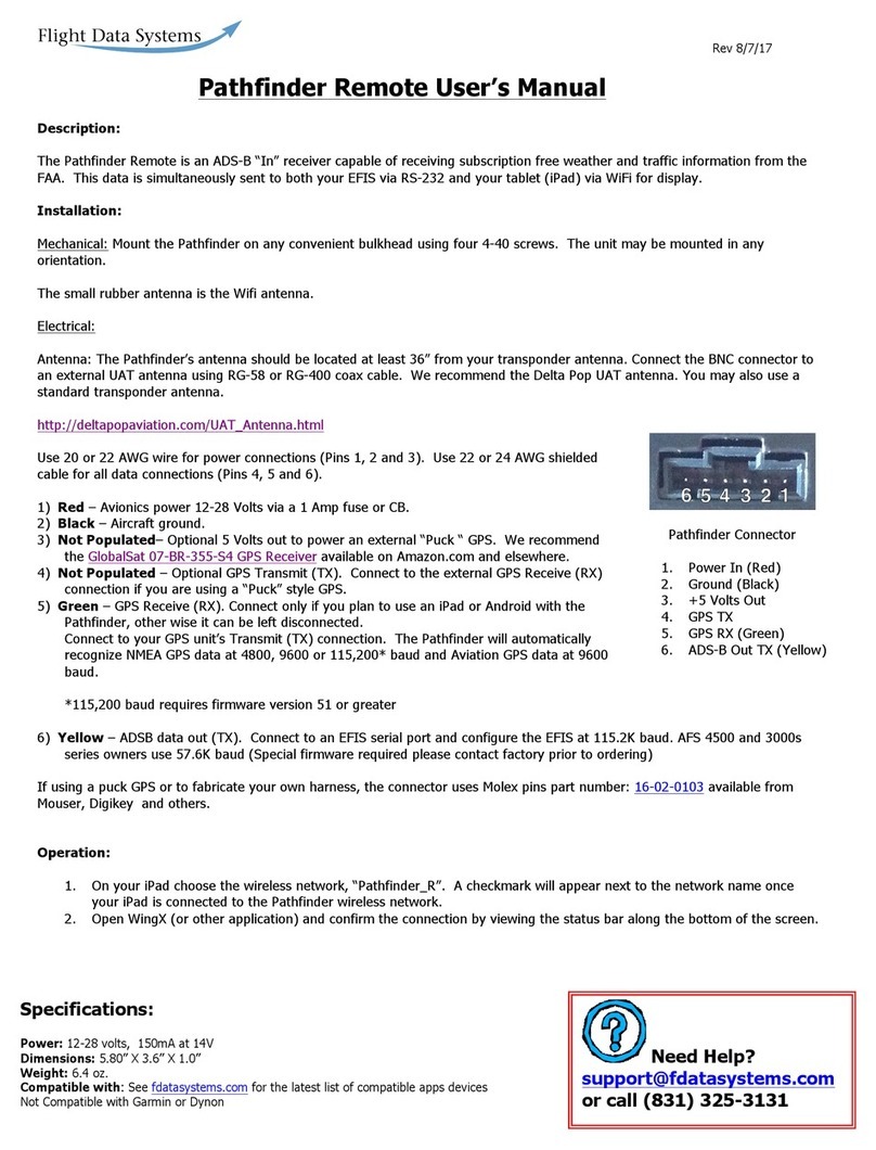 Flight Data Systems Pathfinder Remote user manual