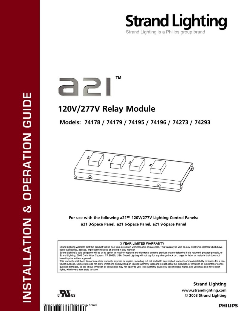 Strand Lighting A21 74178 Installation & operation guide