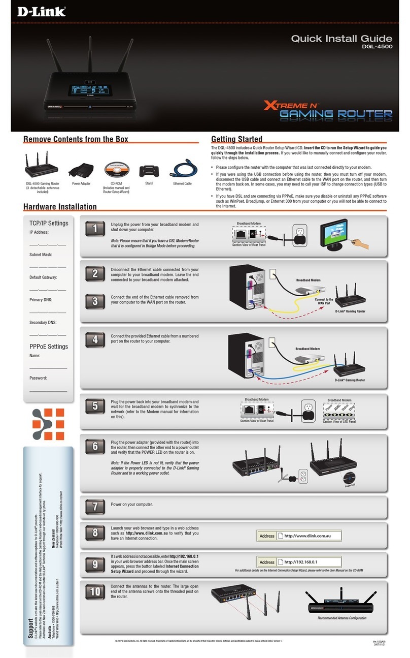 D-Link Xtreme N DGL-4500 User manual D-Link Xtreme N DGL-4500 User manual