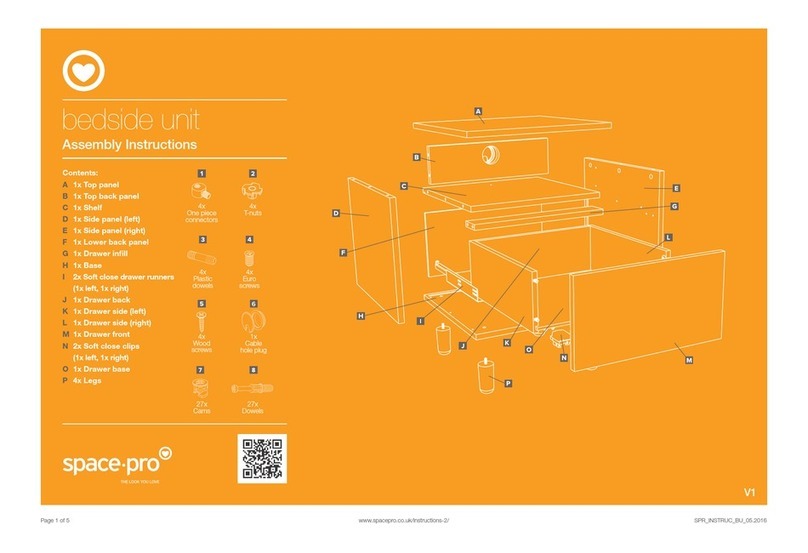 Spacepro Bedside Unit Assembly instructions