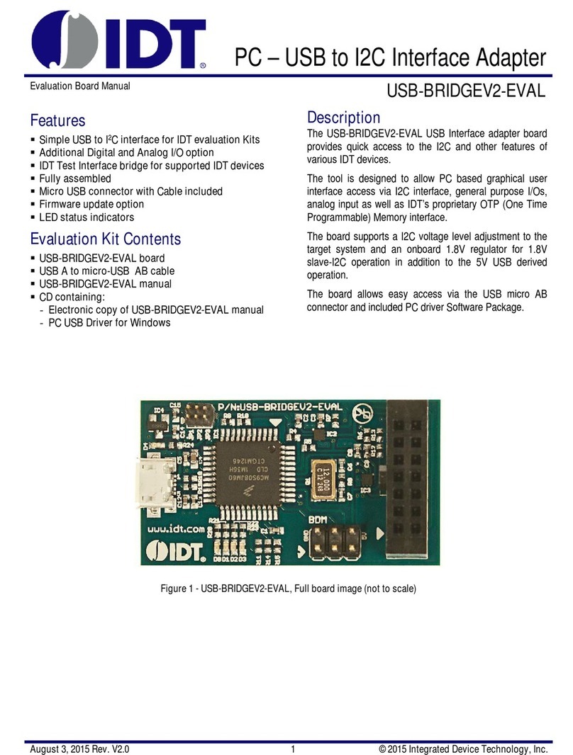IDT USB-BRIDGEV2-EVAL User manual