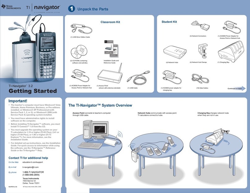 Texas Instruments TI-Navigator User manual
