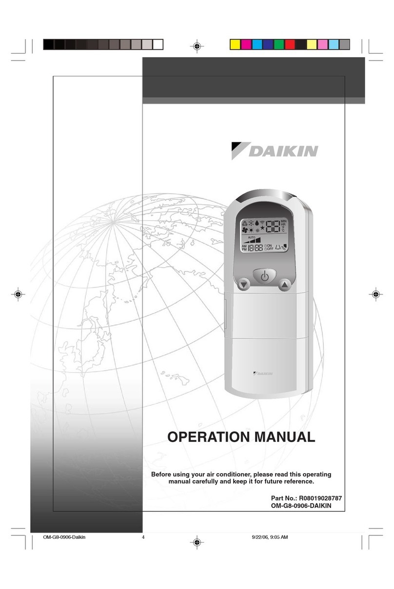 Daikin G8 Operation manuals