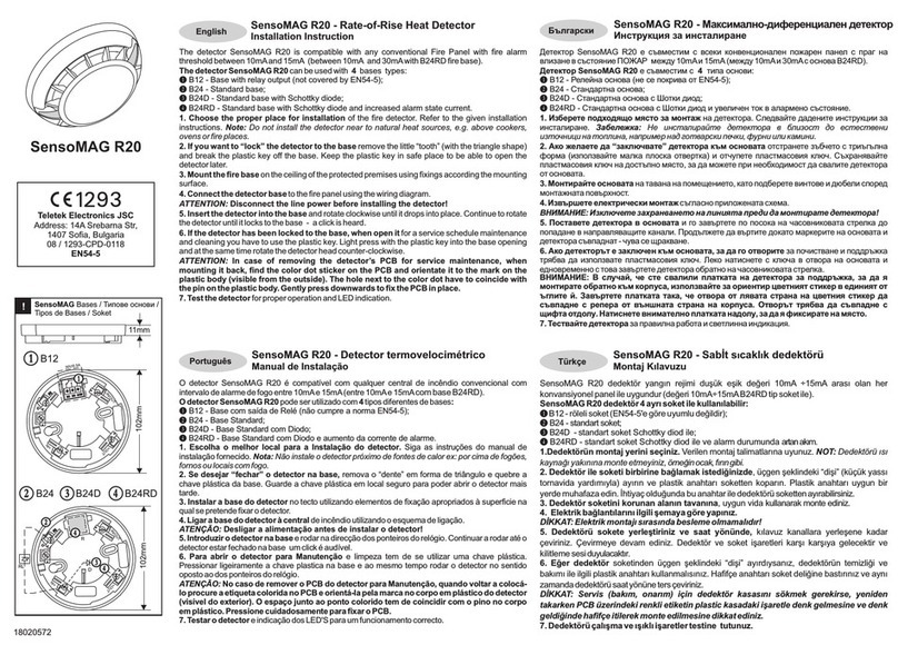 Teletek electronics SensoMAG R20 Installation instruction Teletek electronics SensoMAG R20 Installation instruction