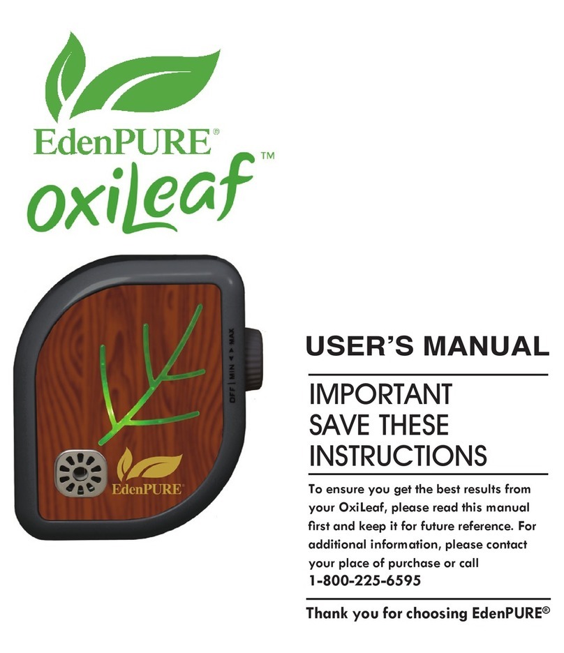 EdenPURE OxiLeaf user manual