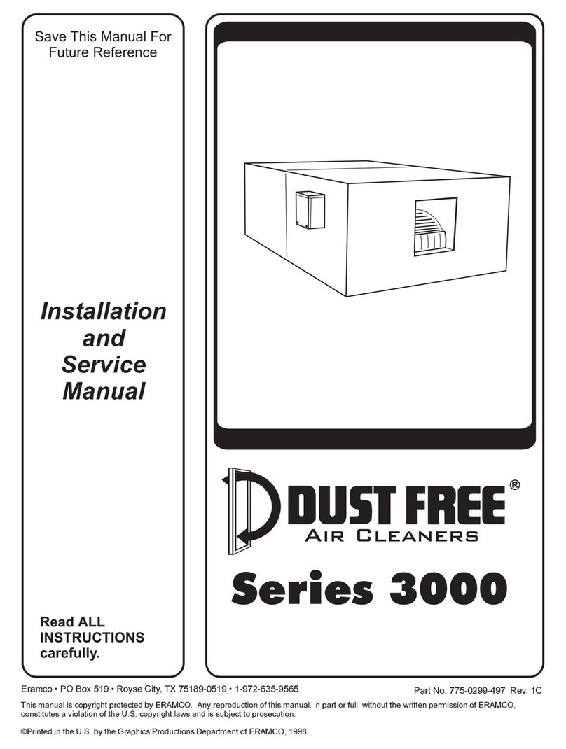 Eramco Dust Free 3000 Series Installation and service manual