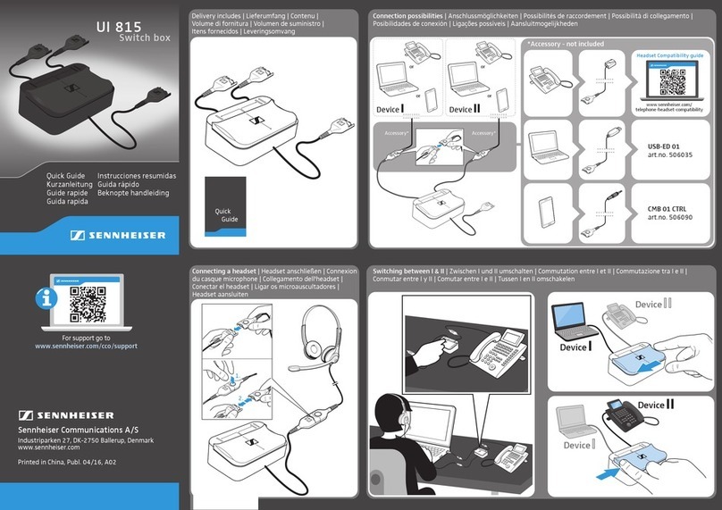Sennheiser UI 815 quick guide