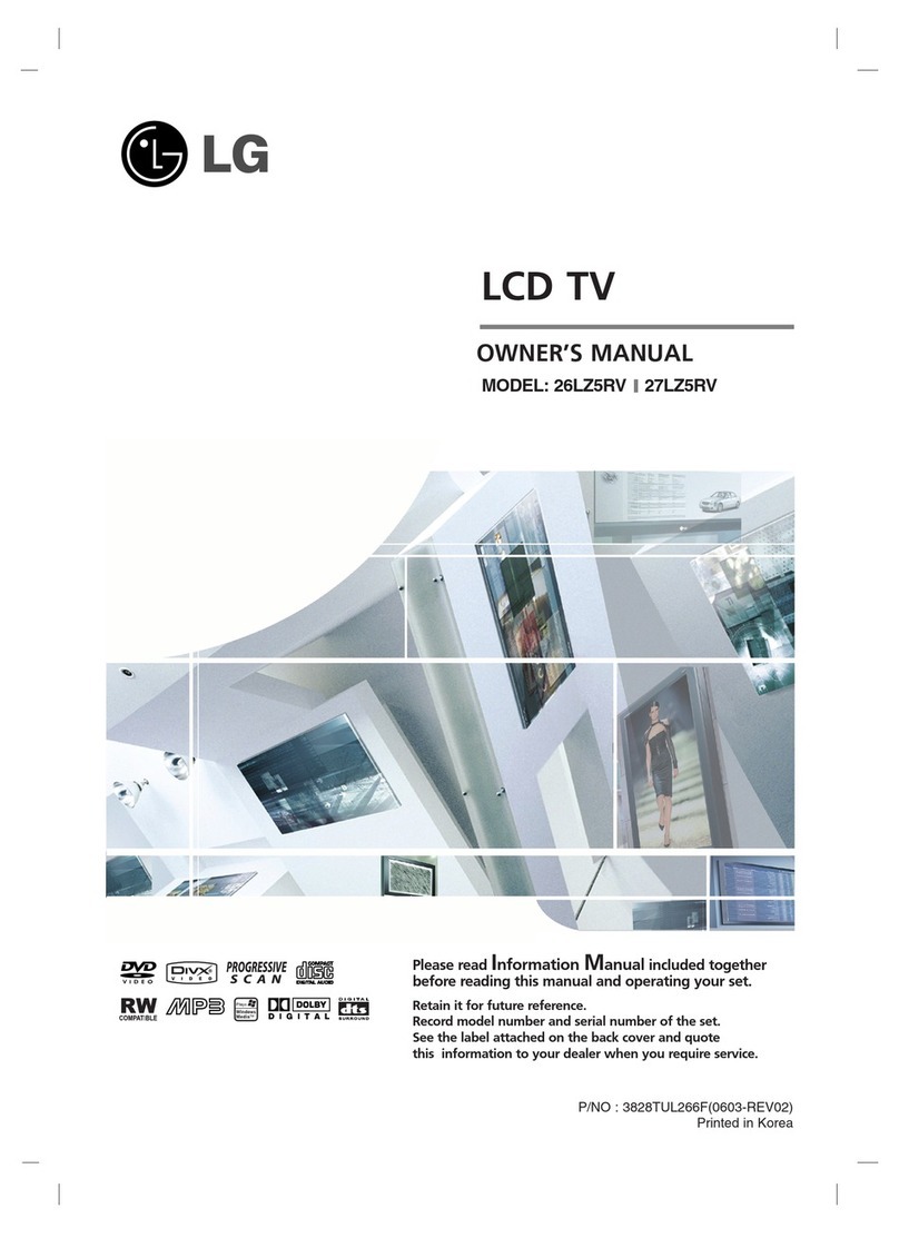 LG 26LZ5RV User manual
