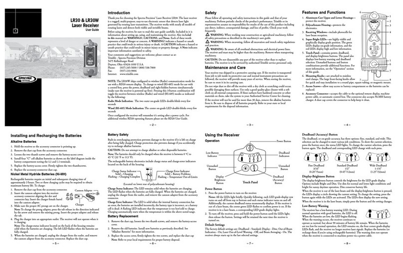 Spectra Precision LR30 User manual