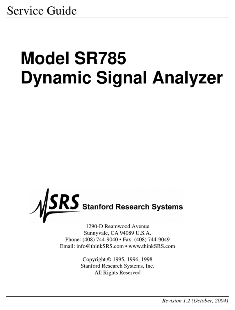 SRS Labs SR785 User manual