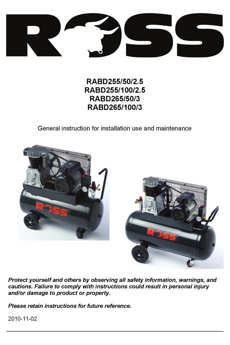 Ross RABD255/50/2.5 Instructions for installation, use and maintenance Ross RABD255/50/2.5 Instructions for installation, use and maintenance