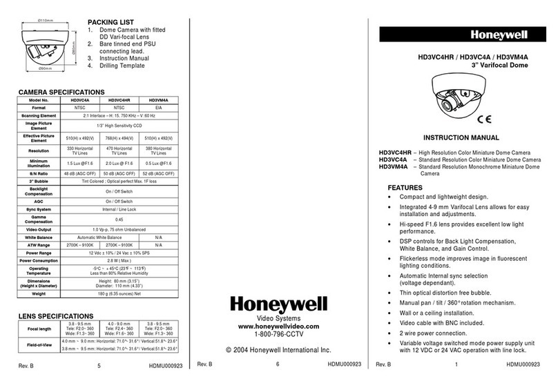 Honeywell HD3VC4HR instruction manual