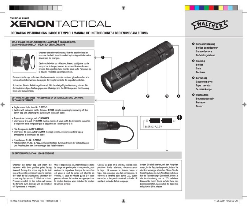 Walther XENON TACTICAL User manual Walther XENON TACTICAL User manual