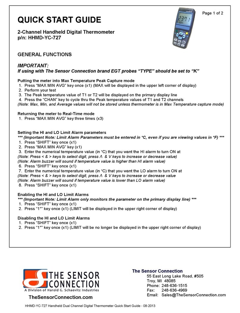 The Sensor Connection HHMD-YC-727 quick start guide
