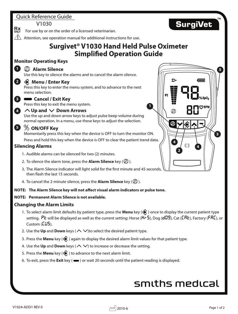 SurgiVet V1030 Operation guide