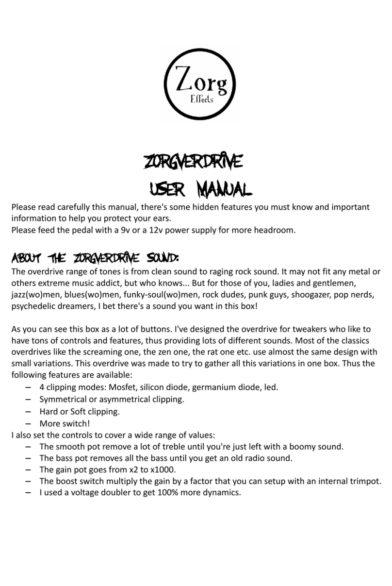 Zorg Effects Zorgverdrive user manual