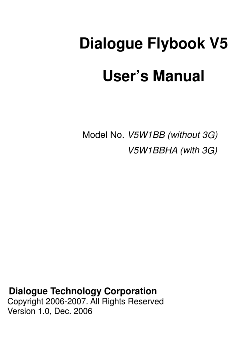 Dialogue Technology Flybook V5 user manual
