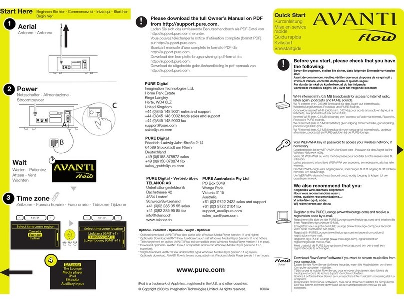 PURE AVANTI flow quick start