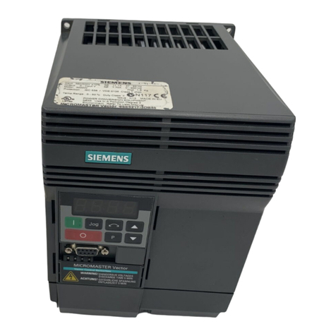 Siemens MICROMASTER Vector 6SE32 User manual