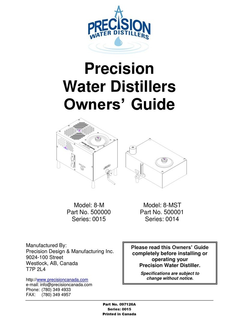 Precision Water Distillers 8-M owner's guide Precision Water Distillers 8-M owner's guide