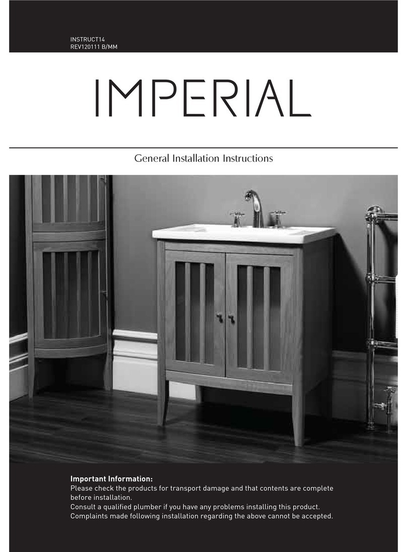 Imperial Radcliffe Thurlestone series General Installation Instructions Imperial Radcliffe Thurlestone series General Installation Instructions